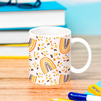 Retro Gelb Lila Abstrakt Regenbogen Wasserfarbe Kaffeetasse