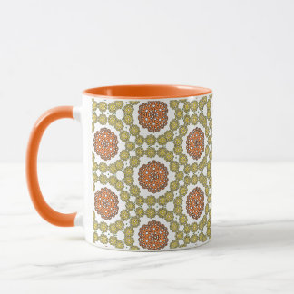 Retro-Gelb-Orange-Blume Tasse