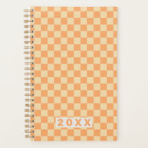 Retro Gelb Orange Schachbrett 2026