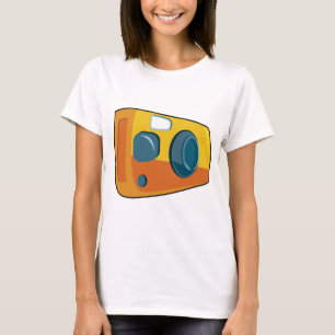 Retro-Gelbfarbene Point-and-Shoot-Filmkamera T-Shirt
