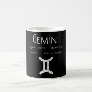 Retro-Gemeinsames-Zwillinge-Sternzeichen-Geschenk Kaffeetasse