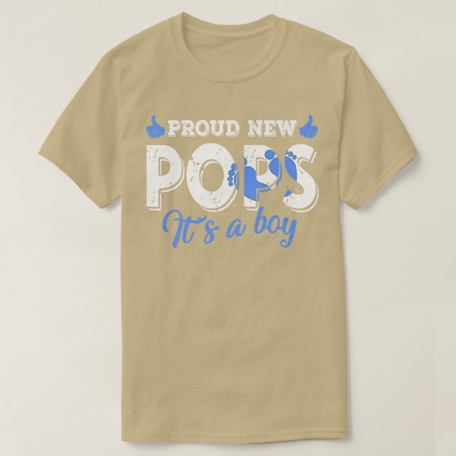 Retro Gender Offenbarung neue Pop Es ist ein Junge T-Shirt (Design vorne)