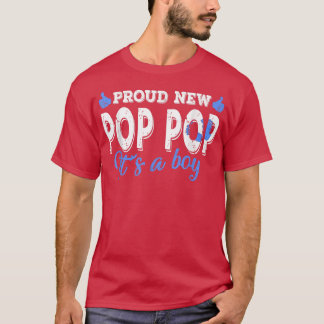 Retro Gender Reveal Proud New Pop Pop Es ist ein J T-Shirt