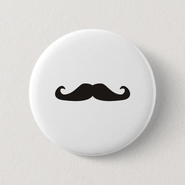 Retro gentelman Schnurrbartillustration Button (Vorderseite)