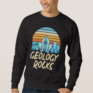 Retro Geologin Paleontologe Rock Collector Geol Sweatshirt