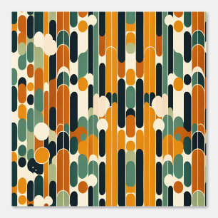 Retro Geometric Abstrakt Pattern Art Tapete