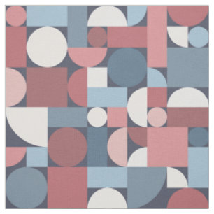 Retro Geometric Art Americana Stoff