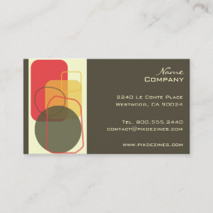 Retro Geometric Design/DIY Hintergrundfarbe! Visitenkarte