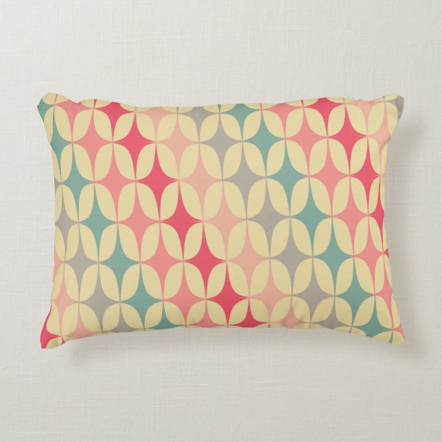 Retro Geometric: Diagonal Vintag Pattern. Dekokissen (Vorderseite)
