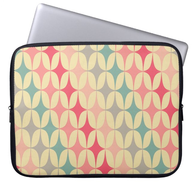Retro Geometric: Diagonal Vintag Pattern. Laptopschutzhülle (Vorderseite)