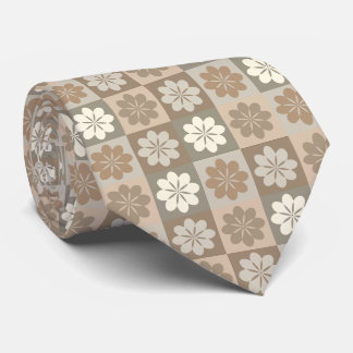 Retro Geometric Floral Pattern Neck Tie Krawatte