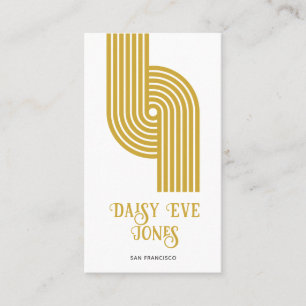 Retro Geometric Gold Mod Business Card Visitenkarte