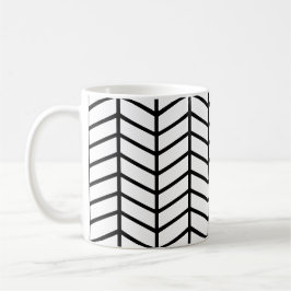 Retro Geometric Minimalistisch White Black 60er Sc Kaffeetasse