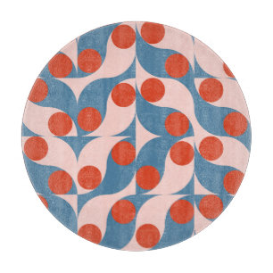 Retro Geometric: Modernes Vintages Mosaik. Schneidebrett