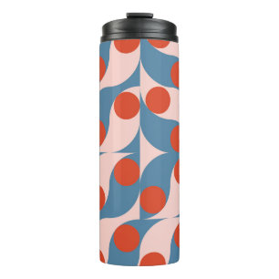 Retro Geometric: Modernes Vintages Mosaik. Thermosbecher