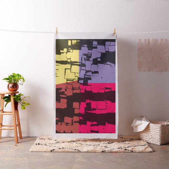 Retro Geometric Mosaic Abstrakt Art #4 Stoff (Beispiel)