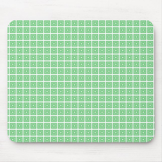 Retro Geometric Mousepad, Kelly Green Mousepad (Vorne)