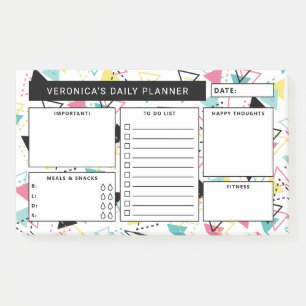 Retro Geometric Muster Daily Planer Post-it Klebezettel