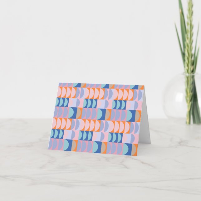 Retro Geometric Pattern Soft Pastel Stationery (Vorderseite)