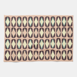Retro geometric pattern with brown, yellow, blue geschirrtuch
