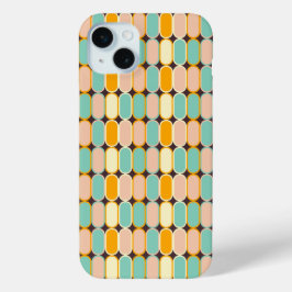 Retro geometric pattern with vertical ovals Case-Mate iPhone hülle