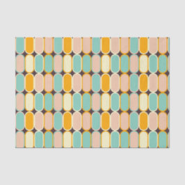 Retro geometric pattern with vertical ovals seidenpapier