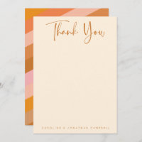 Retro Geometric Pink und Orange Custom Wedding