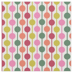 Retro Geometric Print 1970er Gemusterte Weihnachte Stoff