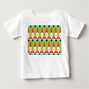 Retro Geometric Santa Baby Tutu Bodysuit T-shirt