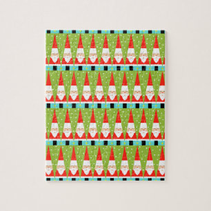 Retro Geometric Santa Puzzle