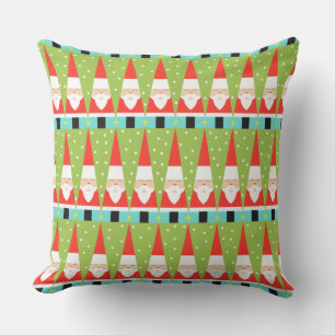 Retro Geometric Santa Throw Kissen