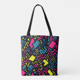 Retro Geometric Tote Bag Farbennebel