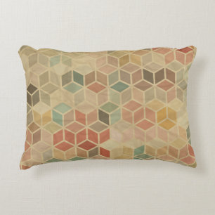 Retro-Geometrie: Nahtloses Design Dekokissen