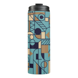 Retro geometrisch Nahtlose Hintergrundgestaltung. Thermosbecher