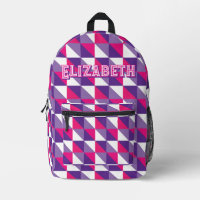Retro-geometrische abstrakte rosa lila und weiße N