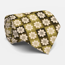 Retro-geometrische Blumenmuster-Krawatte