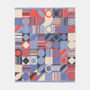 Retro-geometrische Cover-Set. Bauhaus-Retro-Design Fleecedecke