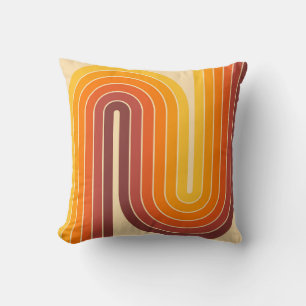Retro-geometrische Doppelbogen-Design Kissen