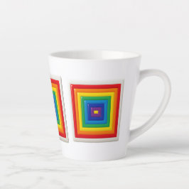 Retro-geometrische Farbblöcke Milchtasse