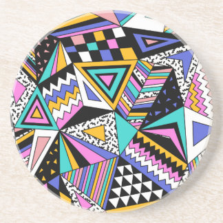 Retro-geometrische Formen: Farbige Vintage. Getränkeuntersetzer
