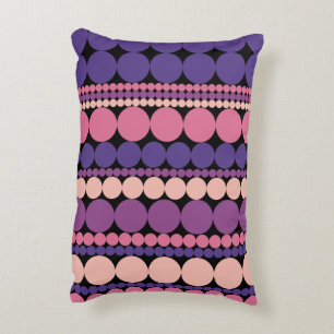 Retro-geometrische gepunktete Streifen Dekokissen