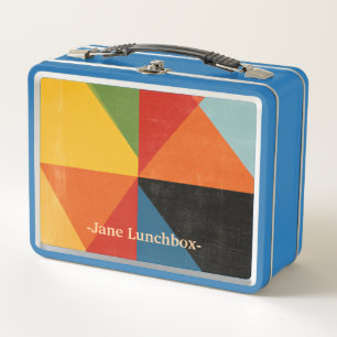 Retro-geometrische Metall-Lunchbox mit individuell Metall Brotdose