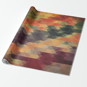 Retro geometrische mutige Streifen getragene Geschenkpapier