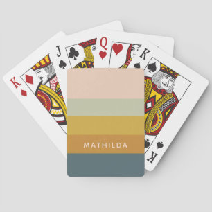 Retro-geometrische Pastell-Farbblock-Personalisier Spielkarten