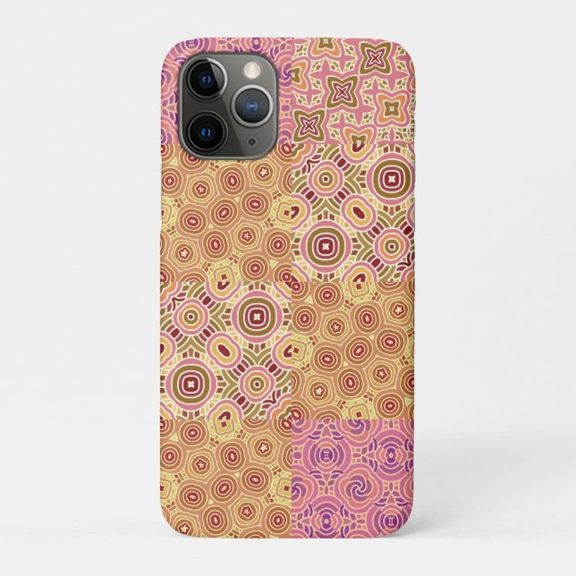 Retro-geometrische Patchwork  Case-Mate iPhone Hülle (Rückseite)