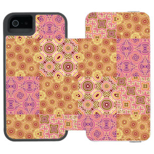 Retro-geometrische Patchwork Incipio Watson™ iPhone 5 Geldbörsen Hülle