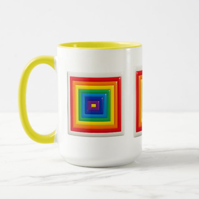 Retro-geometrische Pop-Art Tasse (Links)