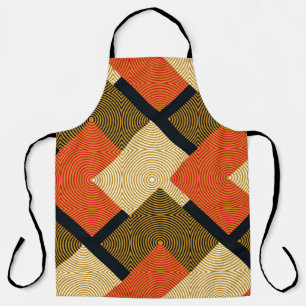 Retro-geometrische Quadrate: Vintage-Muster. Schürze