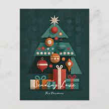 Retro-geometrische Weihnachtsbaum