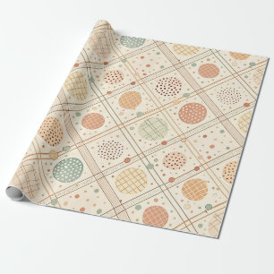 Retro-geometrischer Kreis Abstract im Stil der M Geschenkpapier